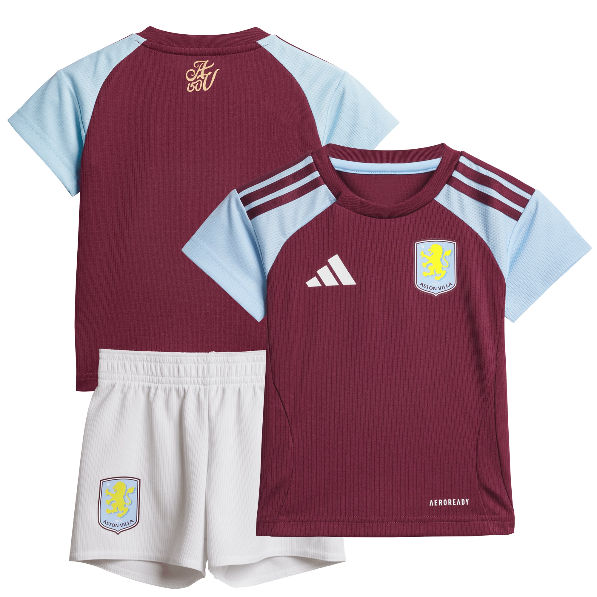 aston villa adidas home baby kit 2024-25 with custom printing Collection | Official Aston Villa Shirts