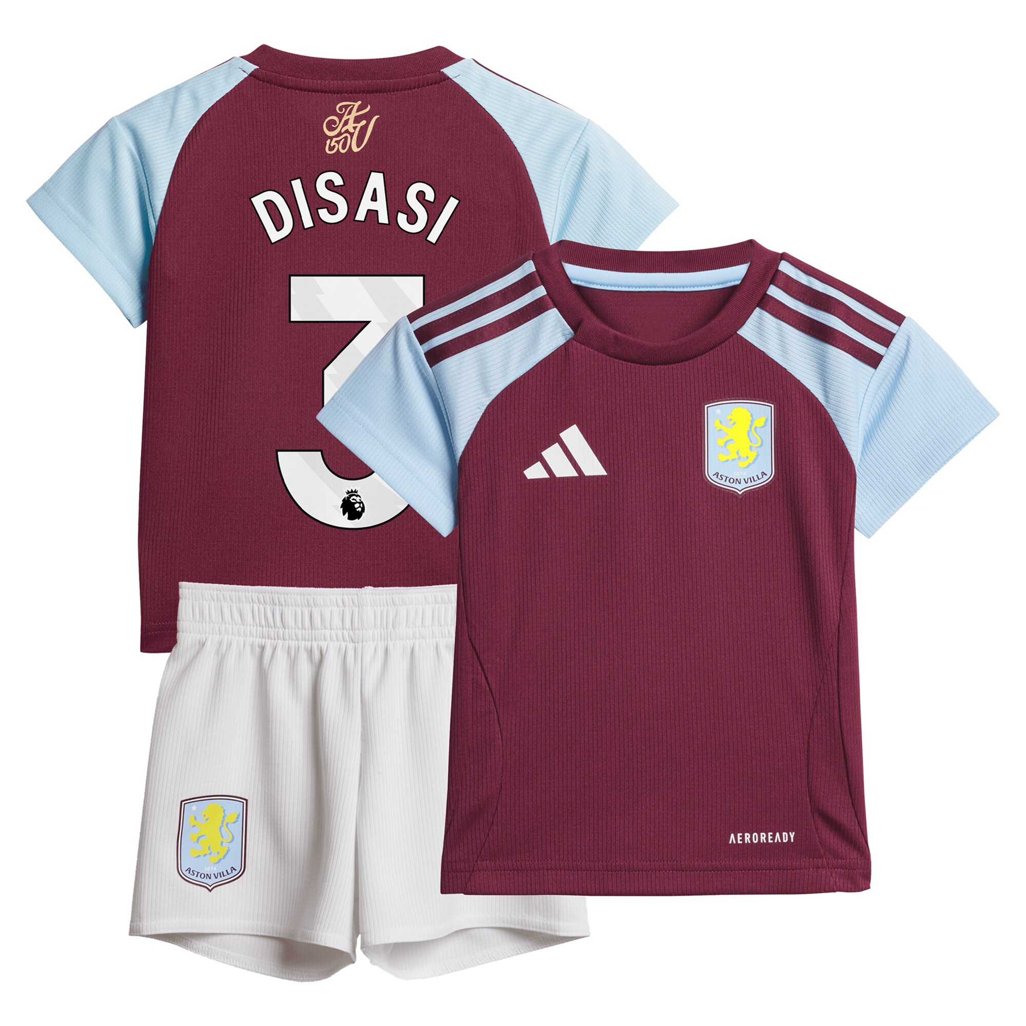aston villa adidas home baby kit 2024-25 with disasi 3 printing Collection | Official Aston Villa Shirts