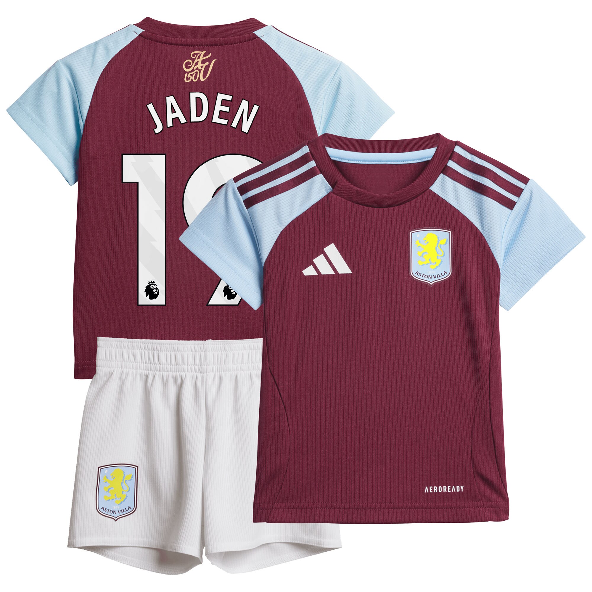 aston villa adidas home baby kit 2024-25 with jaden 19 printing Collection | Official Aston Villa Shirts