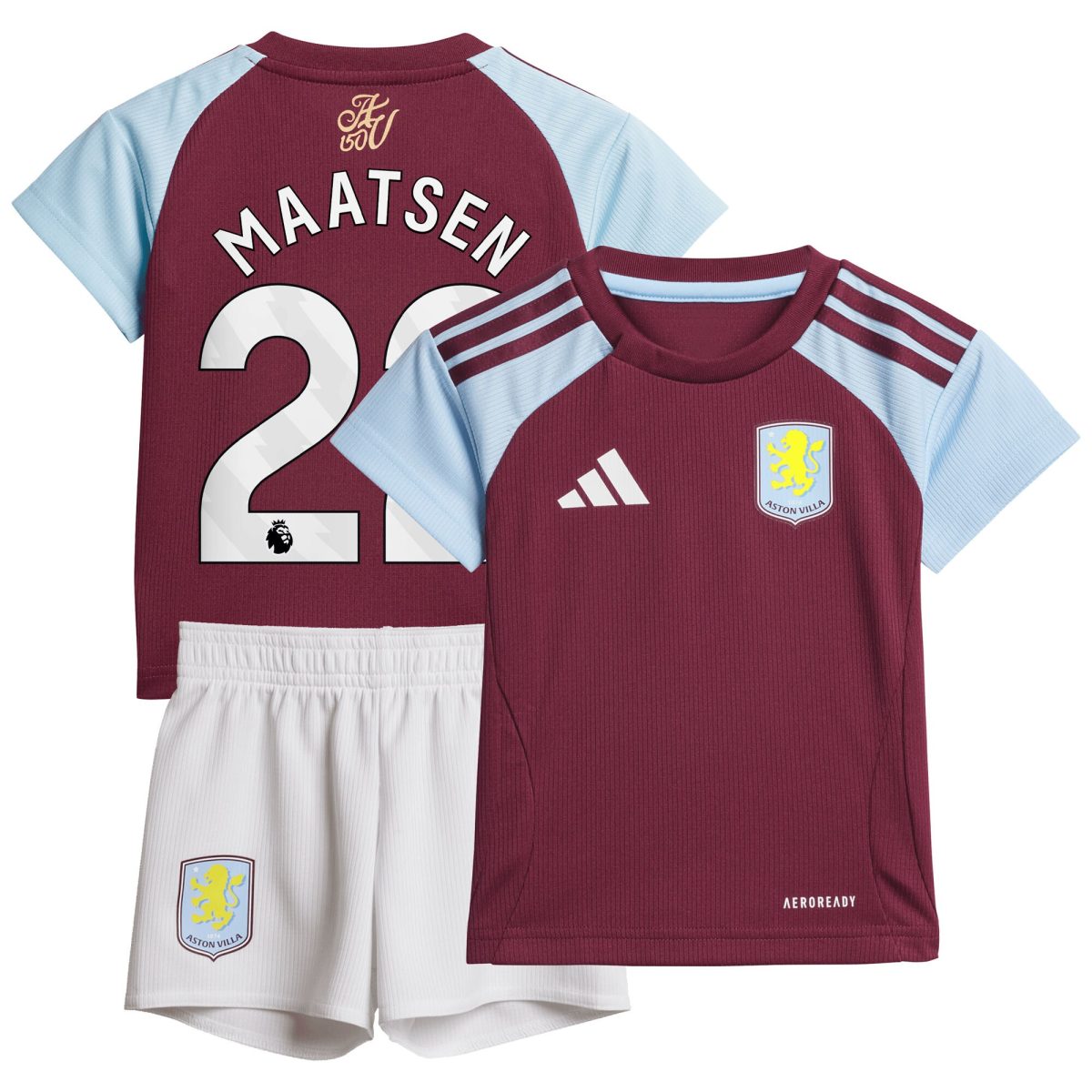 aston villa adidas home baby kit 2024-25 with maatsen 22 printing Collection | Official Aston Villa Shirts