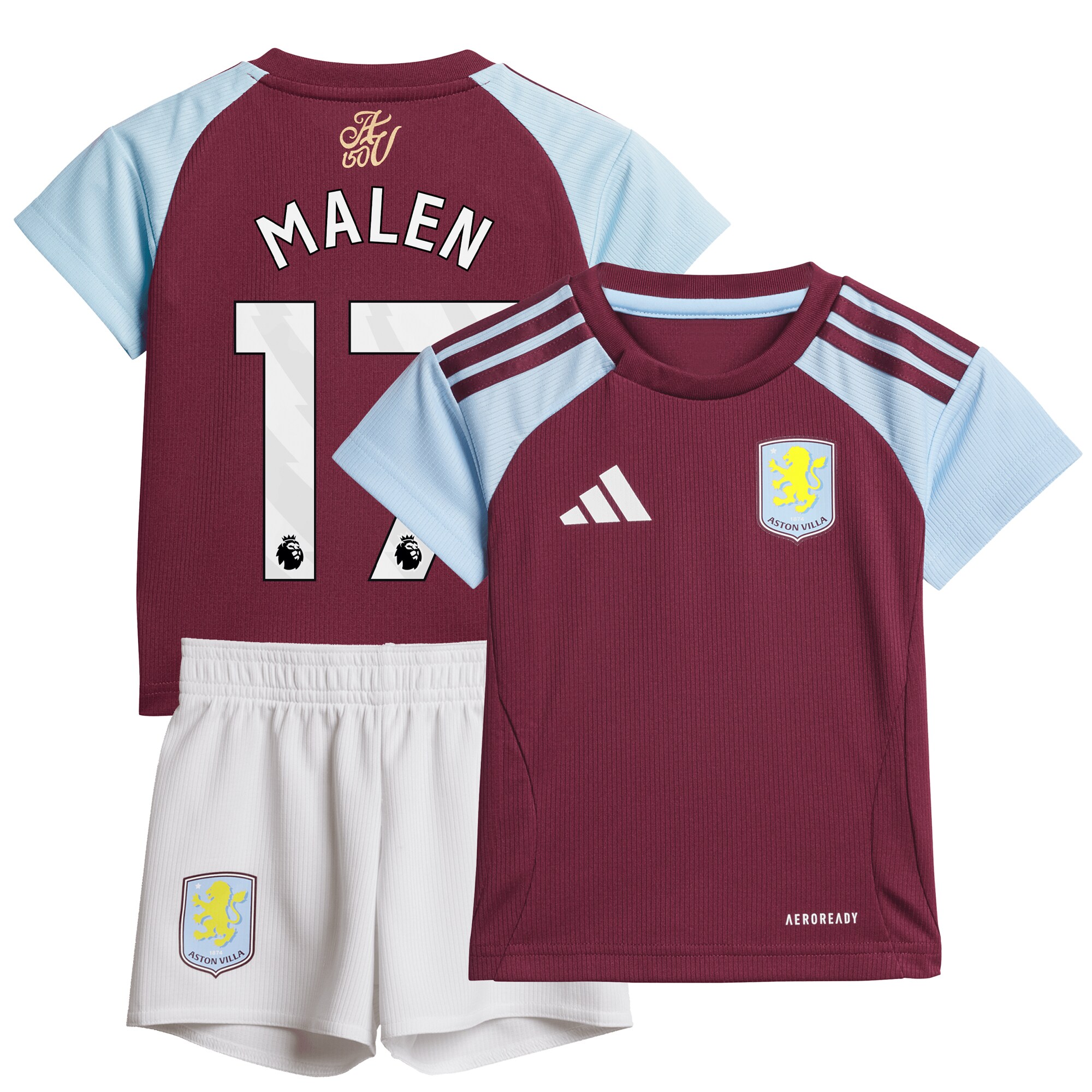 aston villa adidas home baby kit 2024-25 with malen 17 printing Collection | Official Aston Villa Shirts