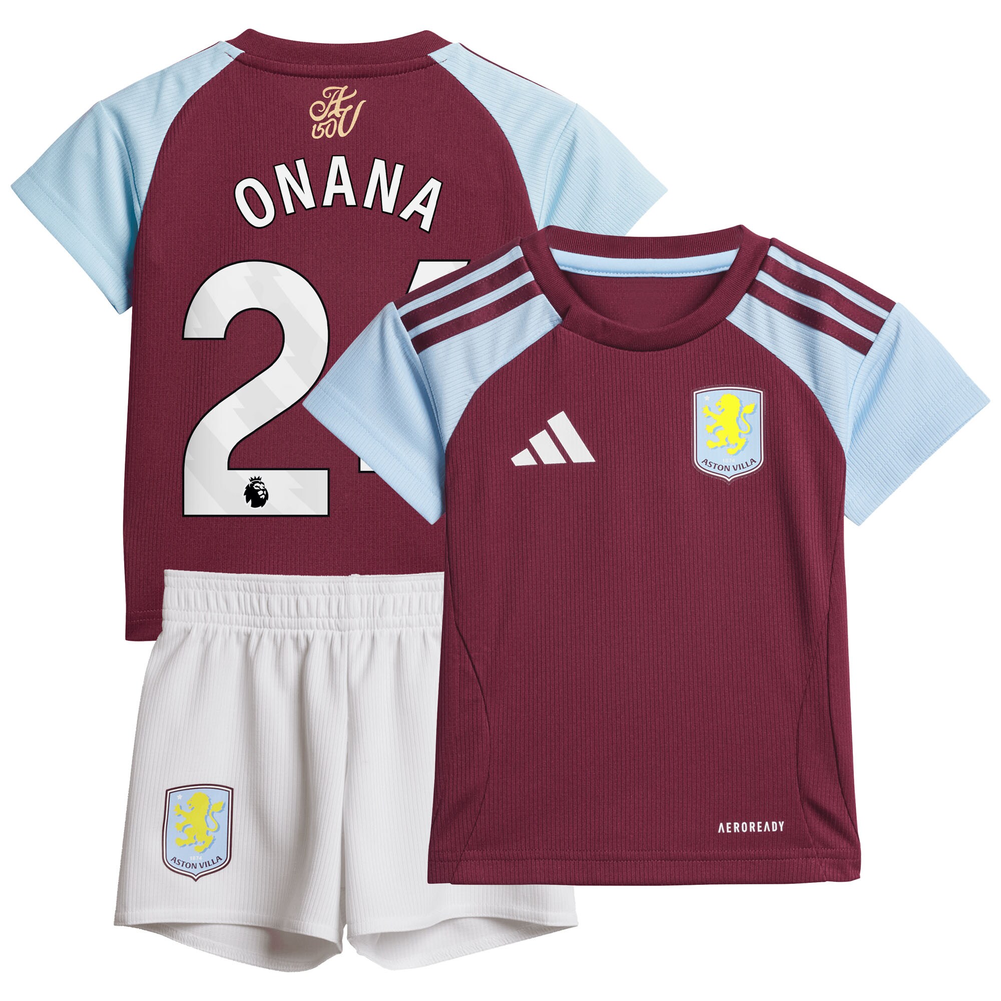 aston villa adidas home baby kit 2024-25 with onana 24 printing Collection | Official Aston Villa Shirts
