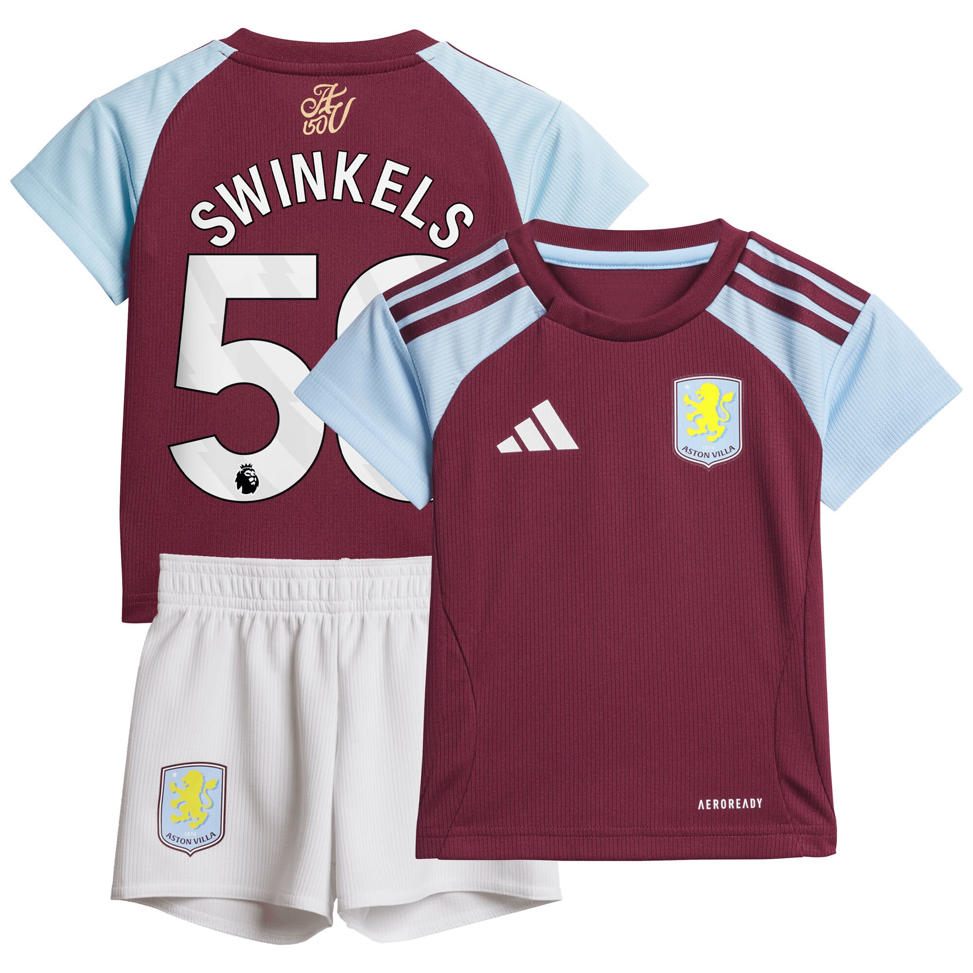 aston villa adidas home baby kit 2024-25 with swinkels 50 printing Collection | Official Aston Villa Shirts