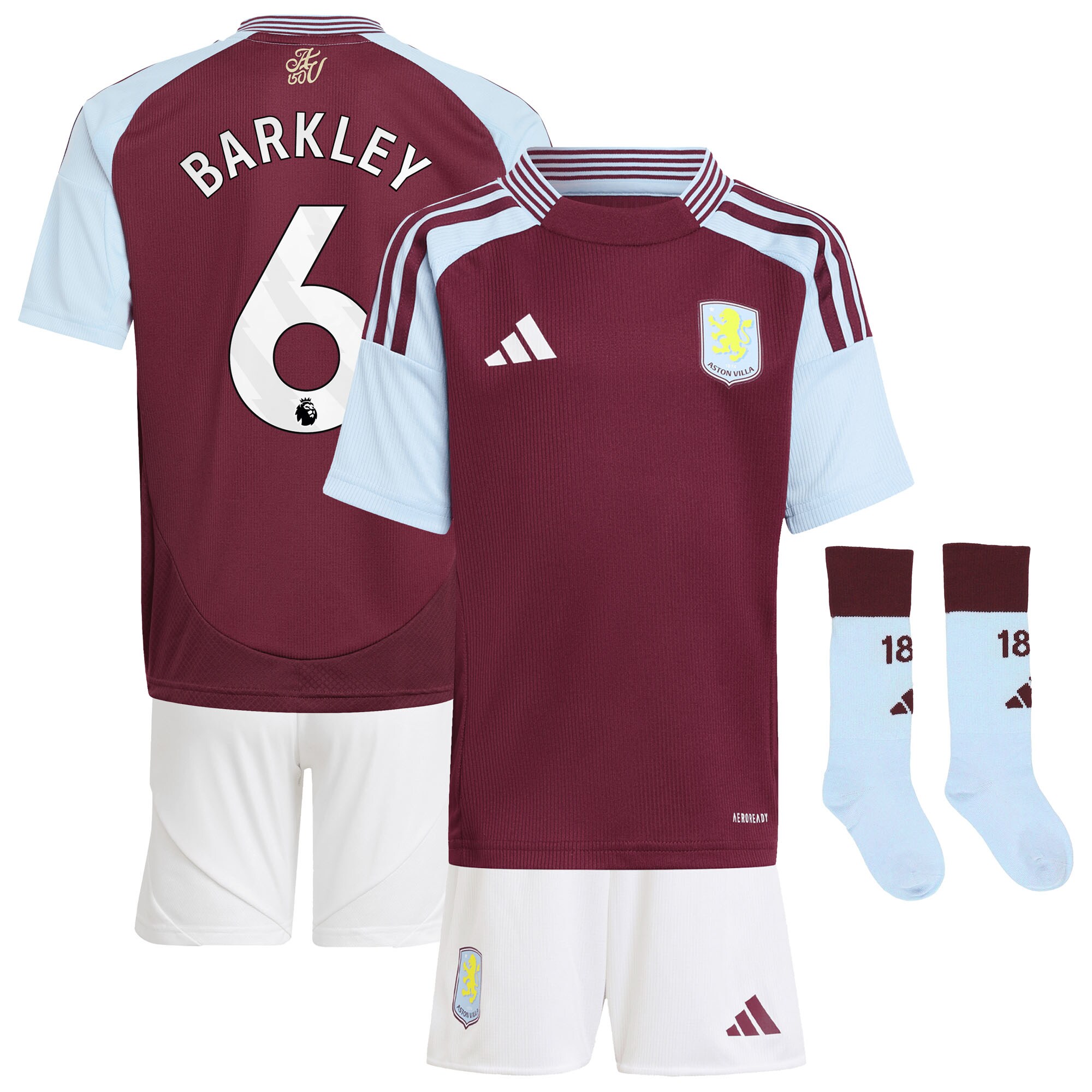 aston villa adidas home mini kit 2024-25 with barkley 6 printing Collection | Official Aston Villa Shirts