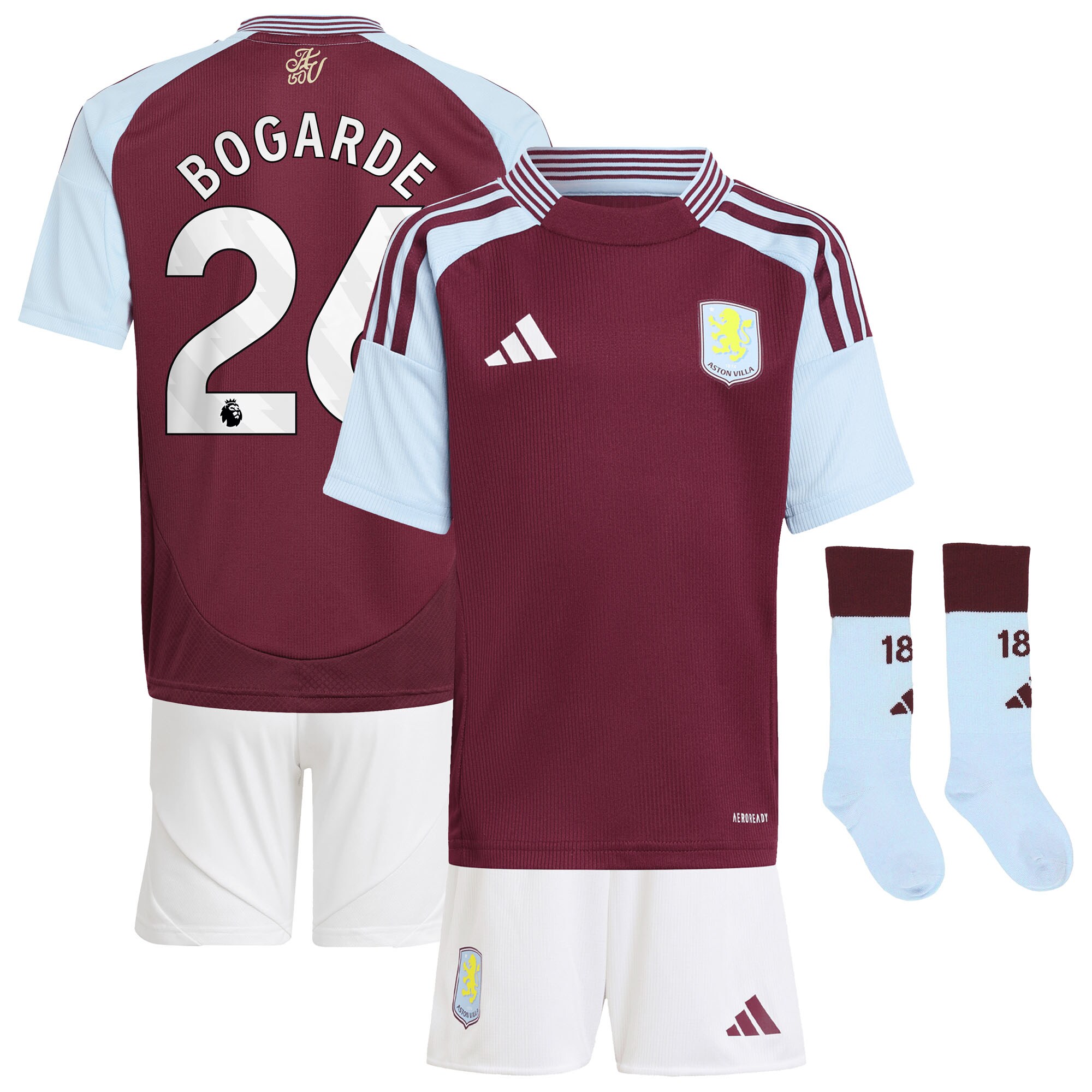 aston villa adidas home mini kit 2024-25 with bogarde 26 printing Collection | Official Aston Villa Shirts