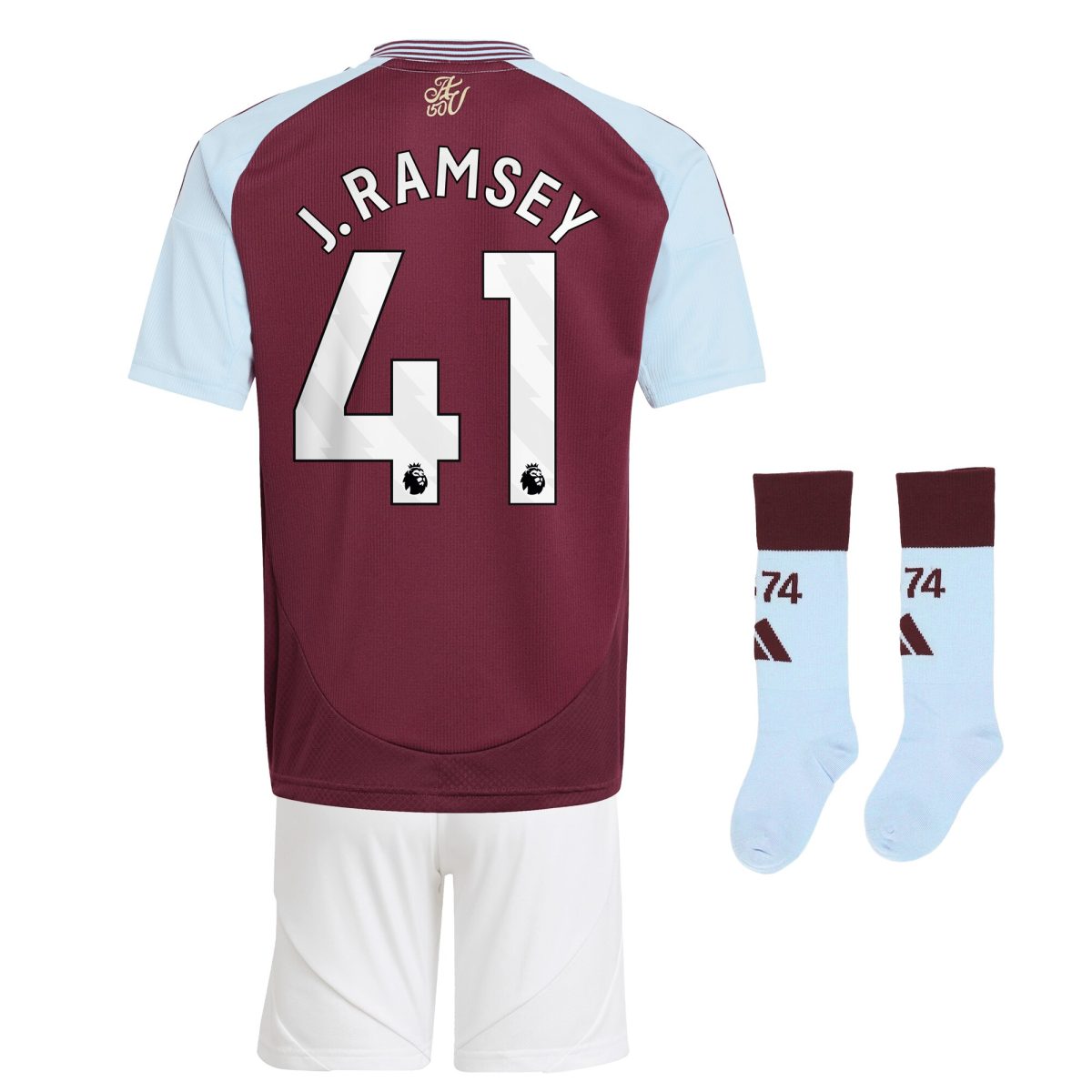 aston villa adidas home mini kit 2024-25 with j. ramsey 41 printing Collection | Official Aston Villa Shirts