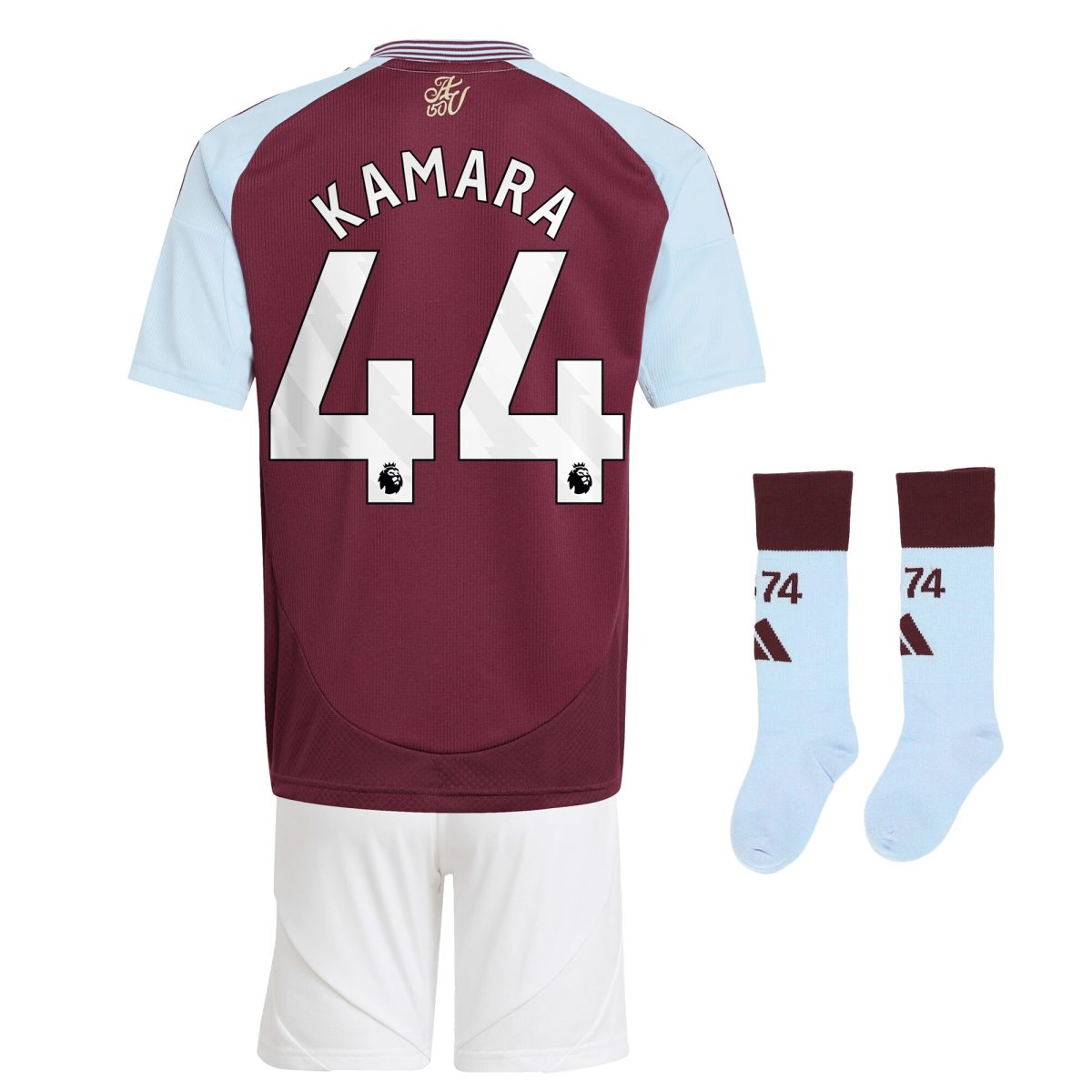 aston villa adidas home mini kit 2024-25 with kamara 44 printing Collection | Official Aston Villa Shirts