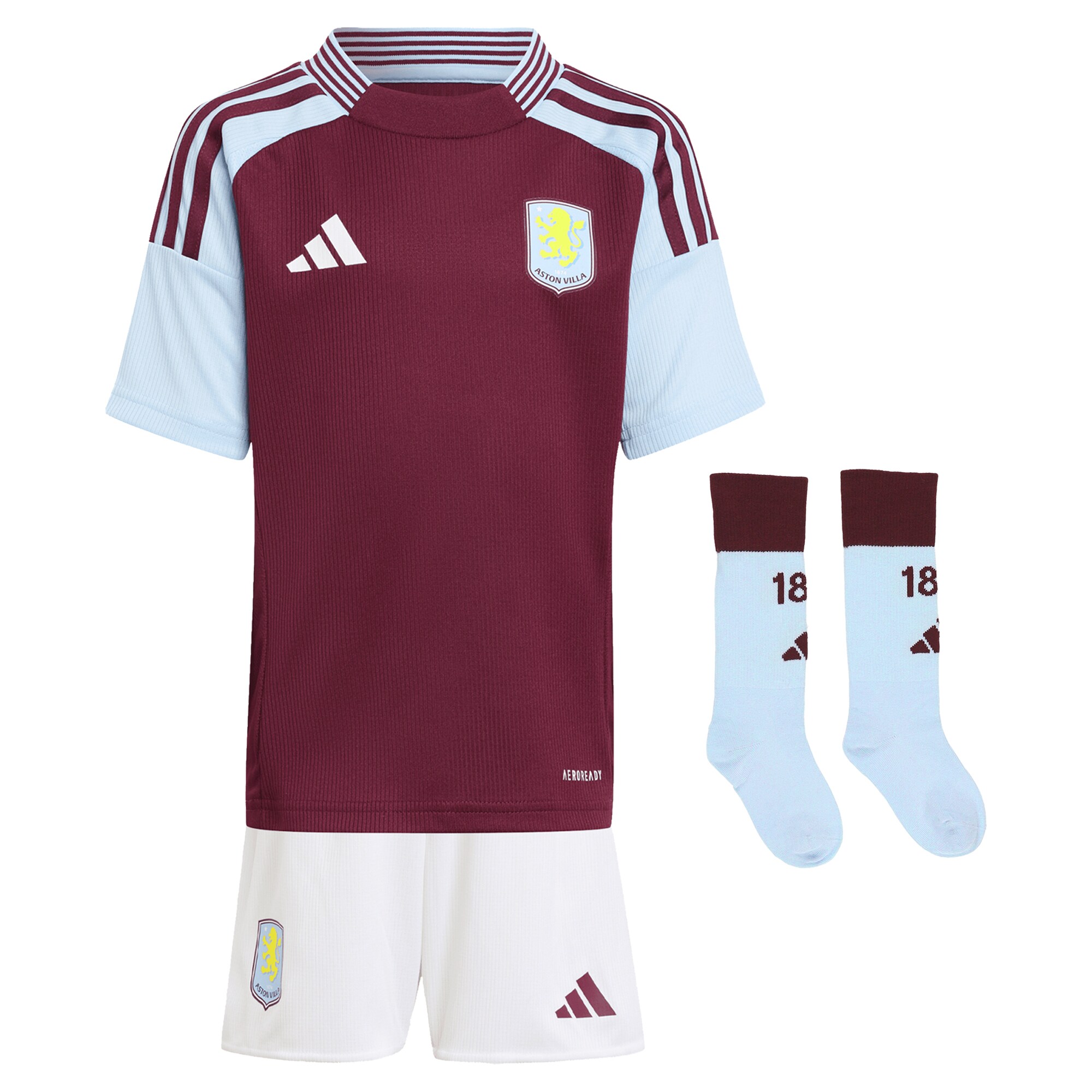aston villa adidas home mini kit 2024-25 with m.asensio 21 printing Collection | Official Aston Villa Shirts