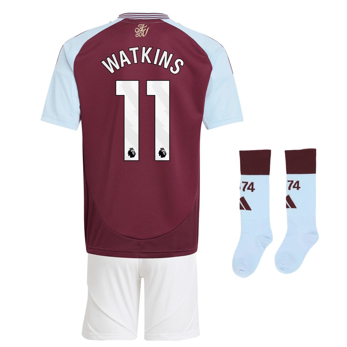 aston villa adidas home mini kit 2024-25 with watkins 11 printing Collection | Official Aston Villa Shirts