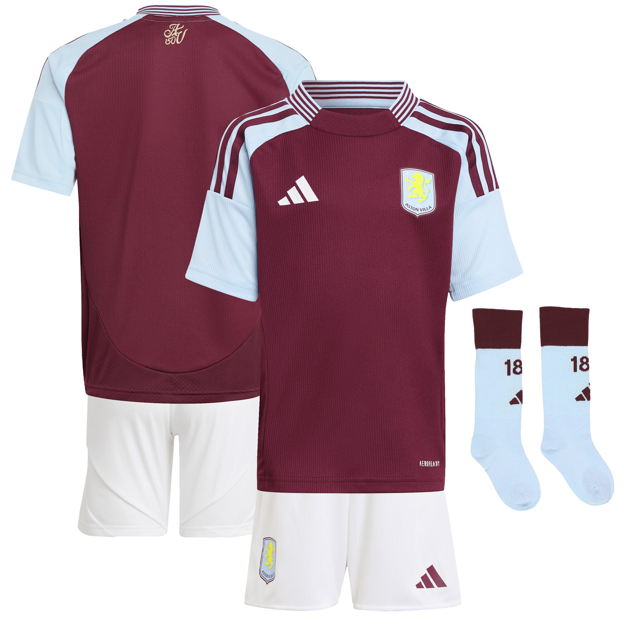 aston villa adidas home mini kit 2024-25 Collection | Official Aston Villa Shirts