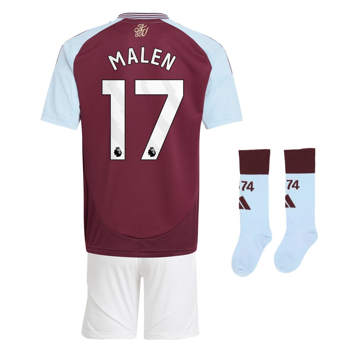 aston villa adidas home mini kit 2024-26 with malen 17 printing Collection | Official Aston Villa Shirts