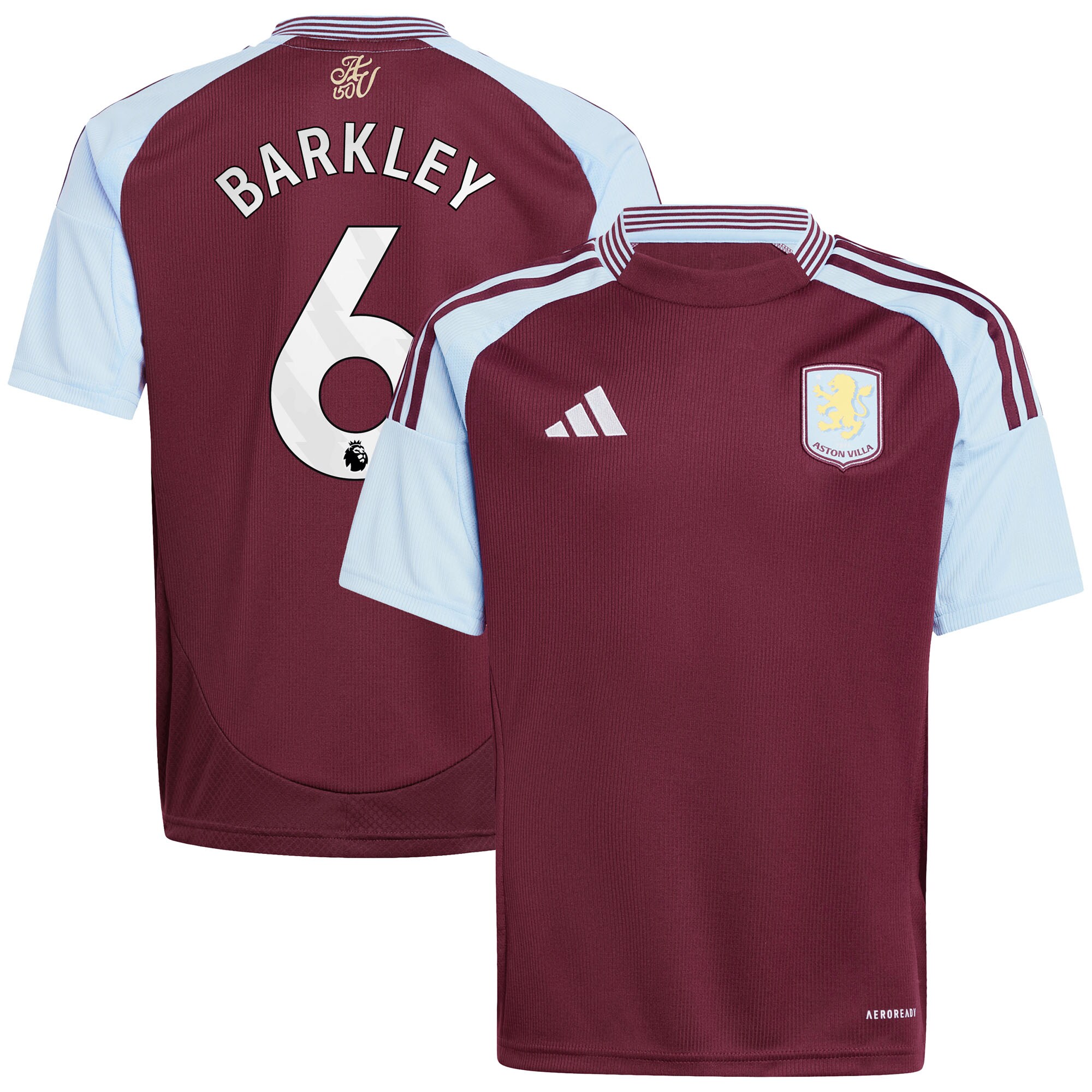 aston villa adidas home shirt 2024-25 – kids with barkley 6 printing Collection | Official Aston Villa Shirts