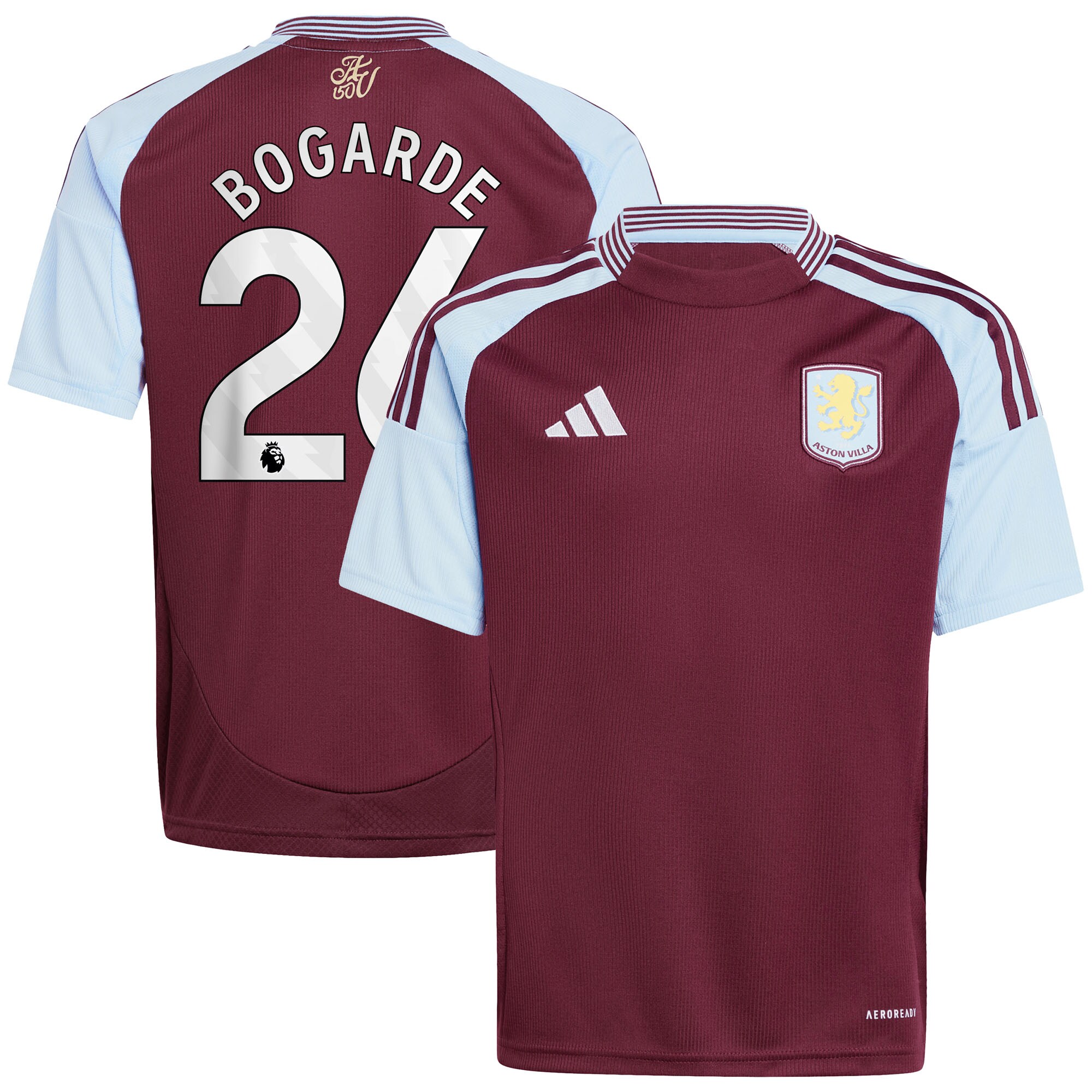 aston villa adidas home shirt 2024-25 – kids with bogarde 26 printing Collection | Official Aston Villa Shirts