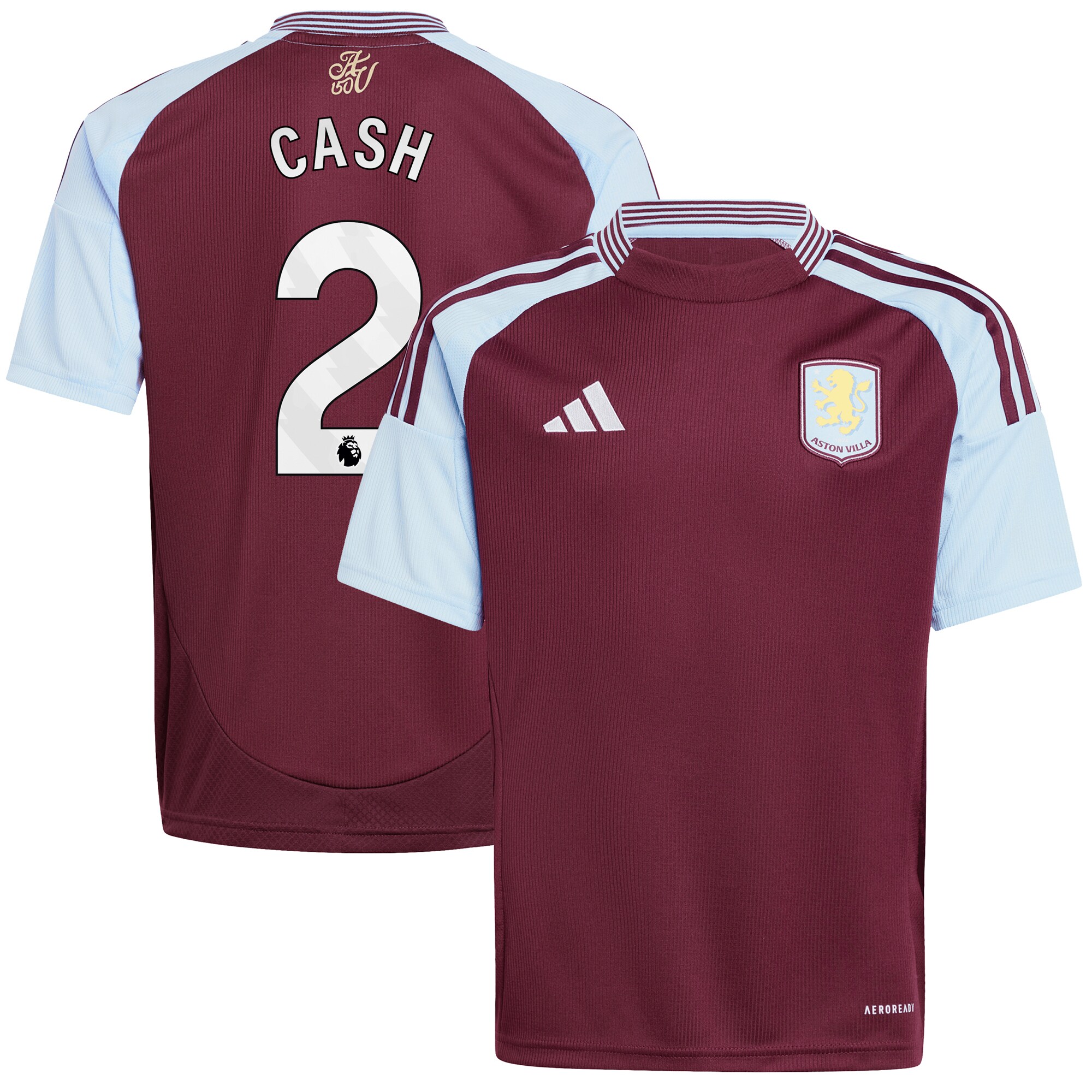 aston villa adidas home shirt 2024-25 – kids with cash 2 printing Collection | Official Aston Villa Shirts