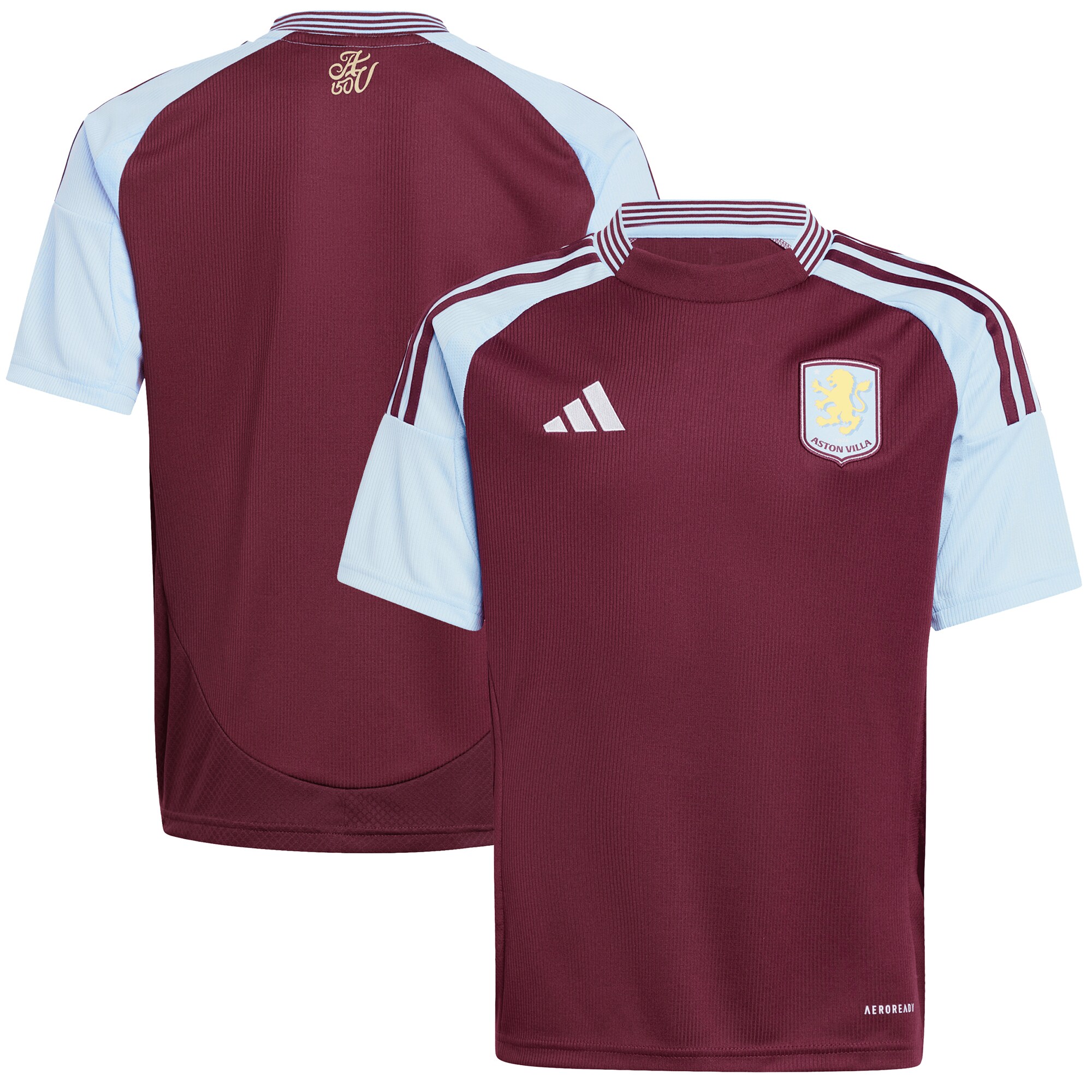 aston villa adidas home shirt 2024-25 – kids with custom printing Collection | Official Aston Villa Shirts