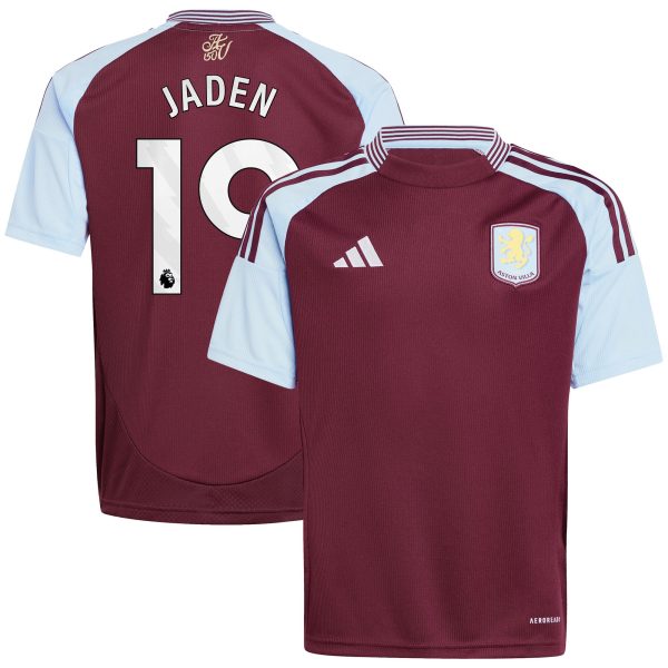 aston villa adidas home shirt 2024-25 – kids with jaden 19 printing Collection | Official Aston Villa Shirts