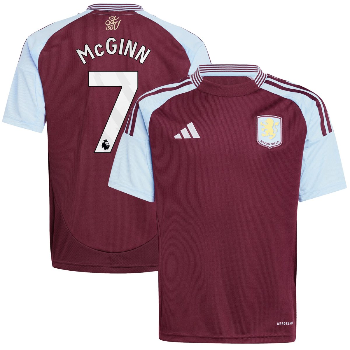aston villa adidas home shirt 2024-25 – kids with john mcginn 7 printing Collection | Official Aston Villa Shirts