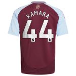 aston villa adidas home shirt 2024-25 – kids with kamara 44 printing Collection | Official Aston Villa Shirts