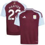 aston villa adidas home shirt 2024-25 – kids with maatsen 22 printing Collection | Official Aston Villa Shirts
