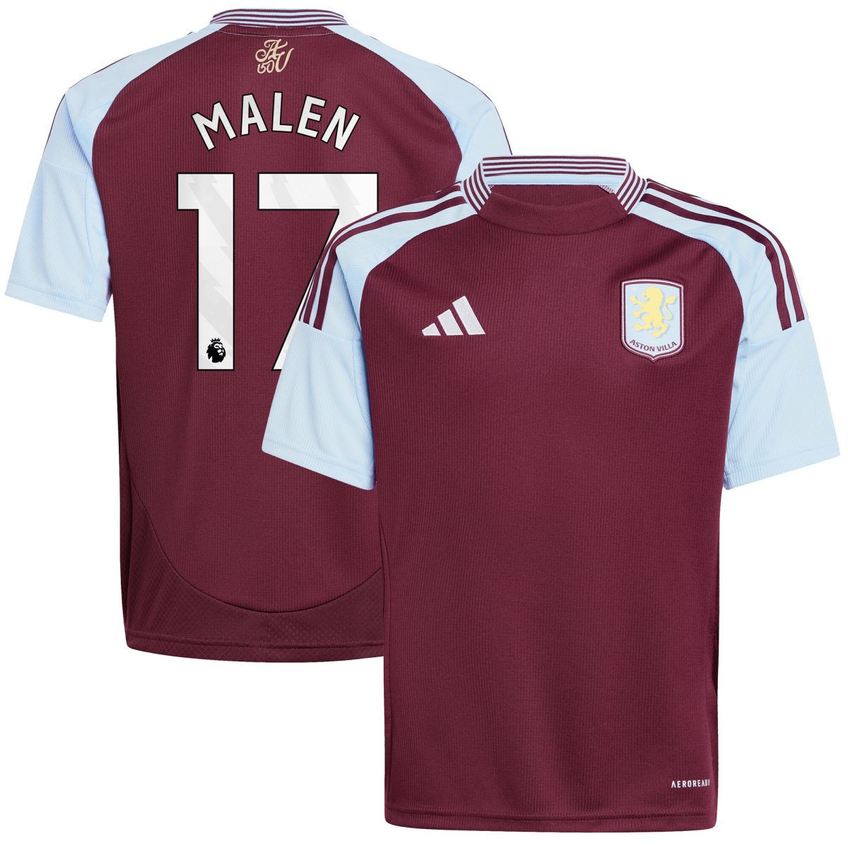 aston villa adidas home shirt 2024-25 – kids with malen 17 printing Collection | Official Aston Villa Shirts