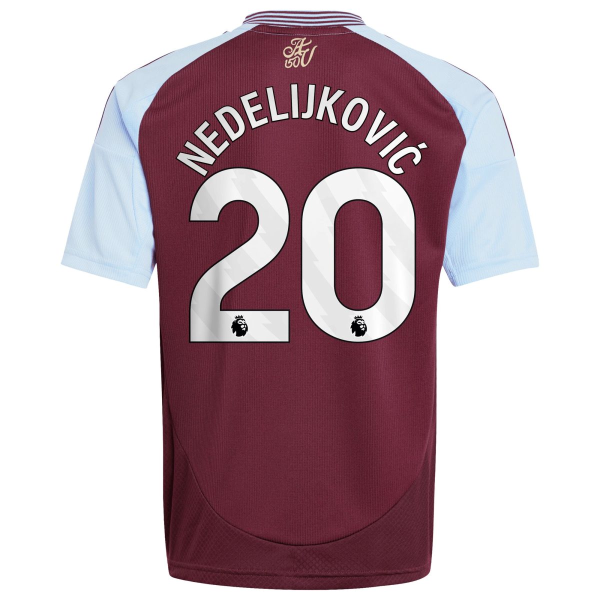 aston villa adidas home shirt 2024-25 – kids with nedeljković 20 printing Collection | Official Aston Villa Shirts