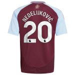 aston villa adidas home shirt 2024-25 – kids with nedeljković 20 printing Collection | Official Aston Villa Shirts