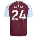 aston villa adidas home shirt 2024-25 – kids with onana 24 printing Collection | Official Aston Villa Shirts