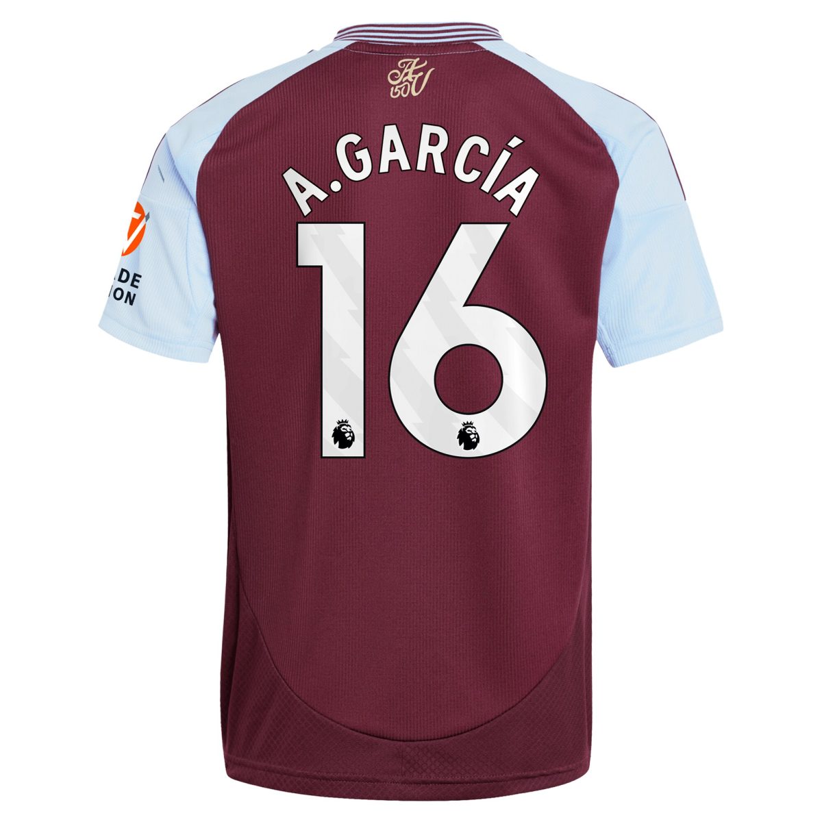 aston villa adidas home shirt 2024-25 with a.garcía 16 printing Collection | Official Aston Villa Shirts
