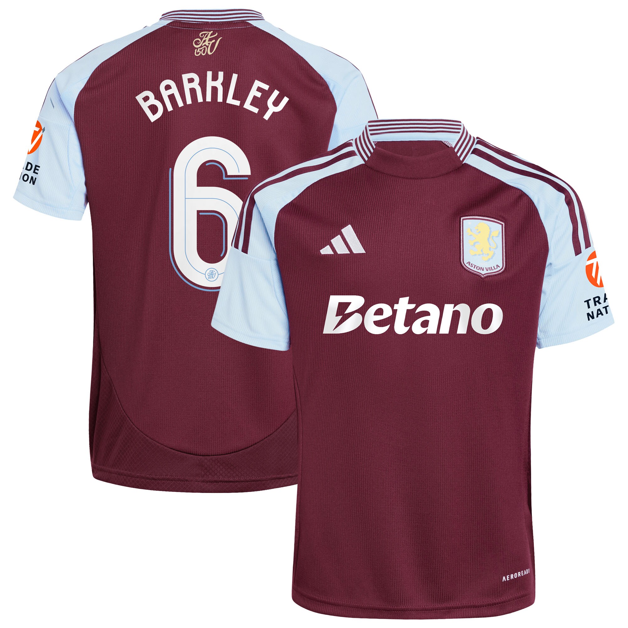 aston villa adidas home shirt 2024-25 with barkley 6 cup printing Collection | Official Aston Villa Shirts