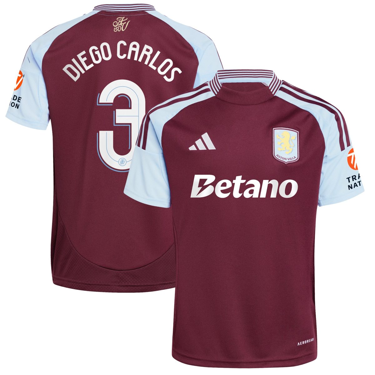 aston villa adidas home shirt 2024-25 with diego carlos 3 cup printing Collection | Official Aston Villa Shirts