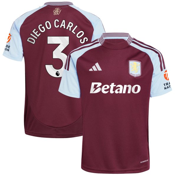 aston villa adidas home shirt 2024-25 with diego carlos 3 printing Collection | Official Aston Villa Shirts
