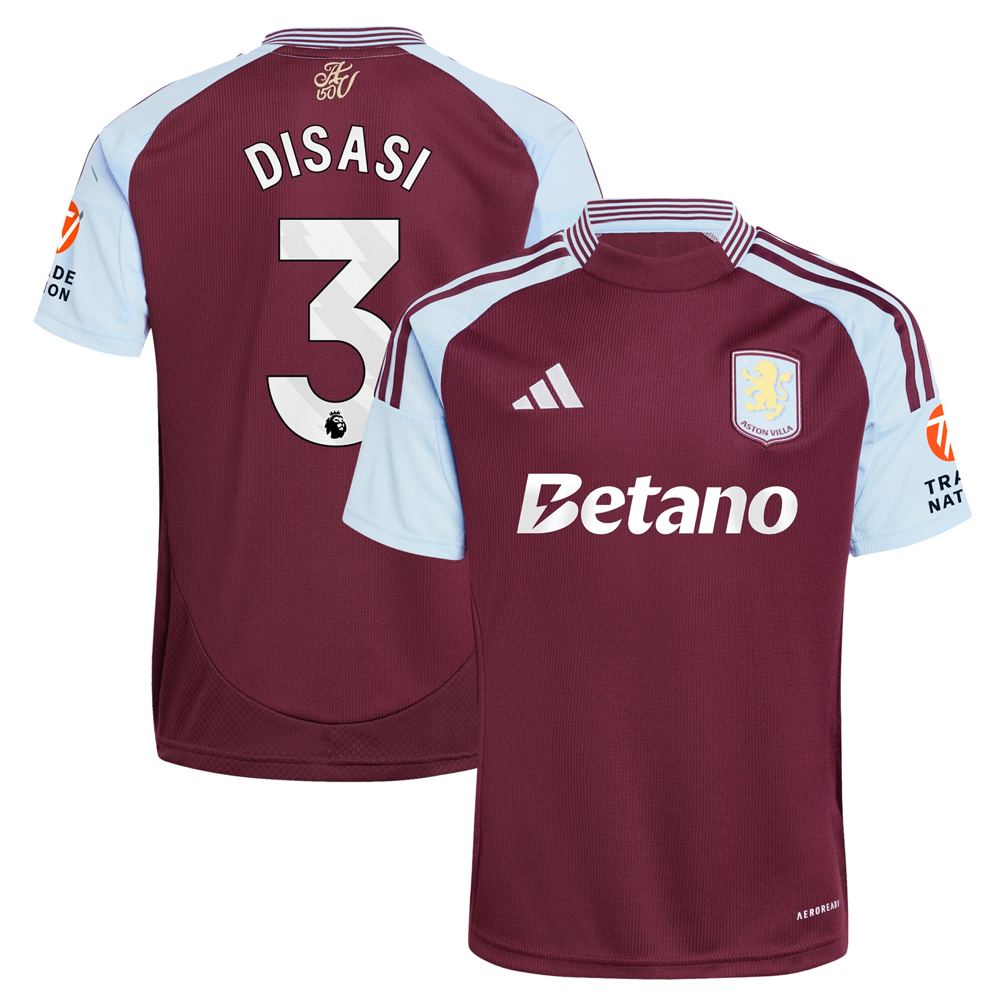 aston villa adidas home shirt 2024-25 with disasi 3 printing Collection | Official Aston Villa Shirts