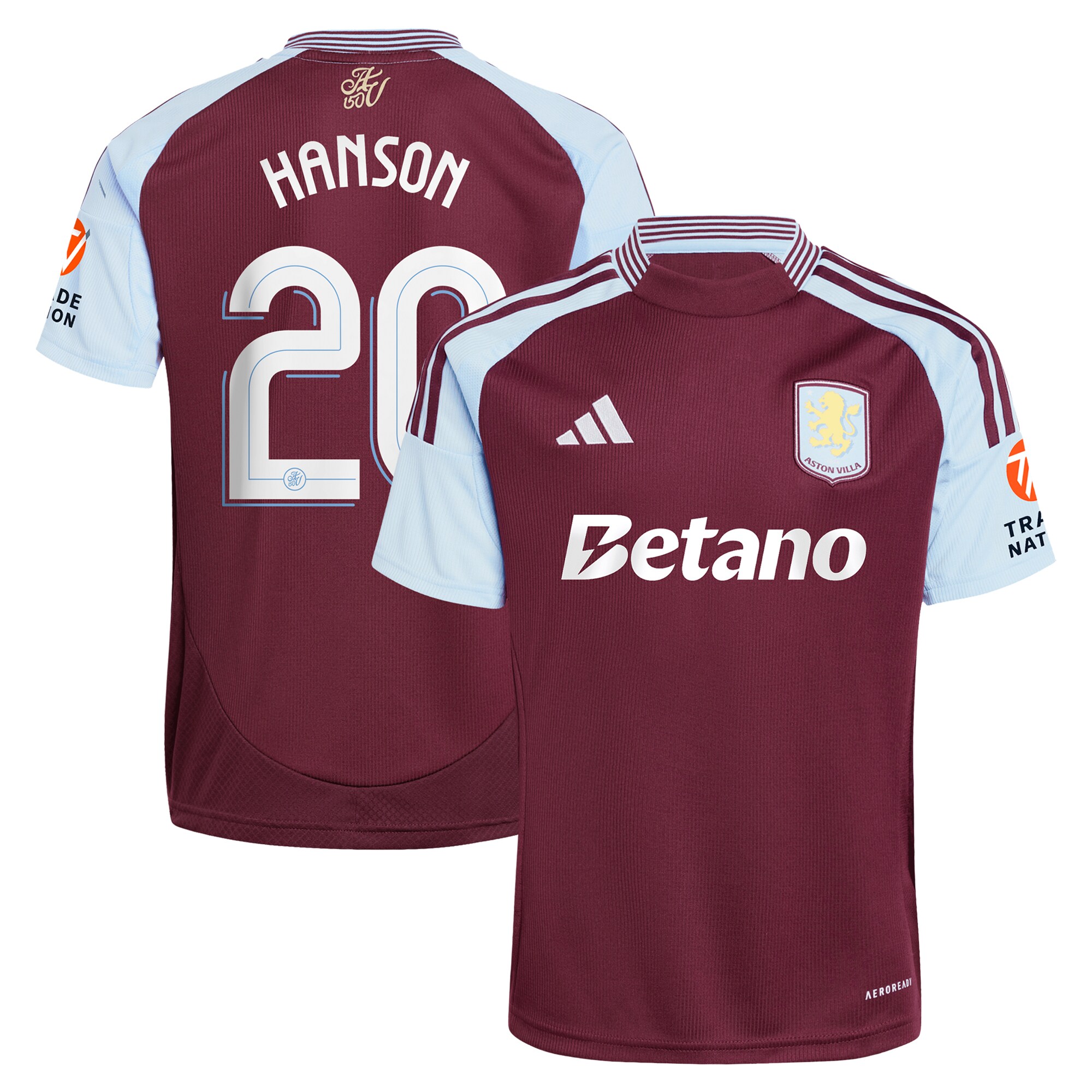 aston villa adidas home shirt 2024-25 with hanson 20 cup printing Collection | Official Aston Villa Shirts