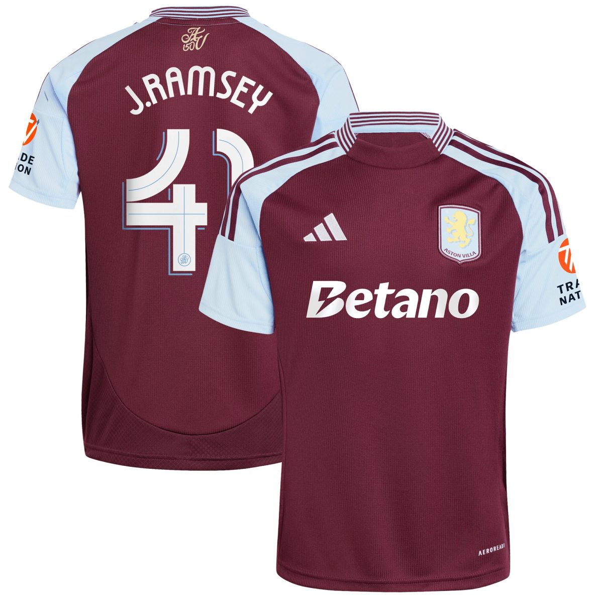 aston villa adidas home shirt 2024-25 with j. ramsey 41 cup printing Collection | Official Aston Villa Shirts