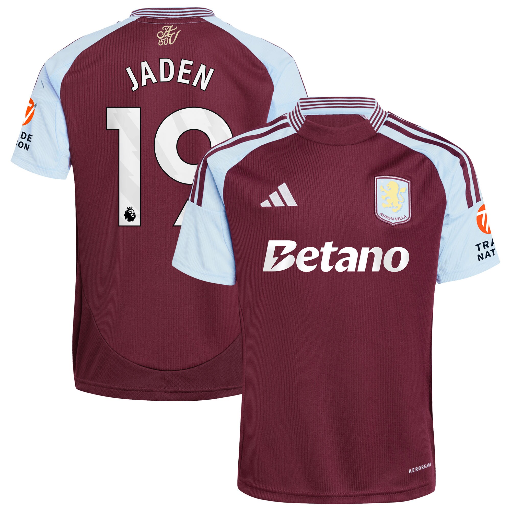 aston villa adidas home shirt 2024-25 with jaden 19 printing Collection | Official Aston Villa Shirts