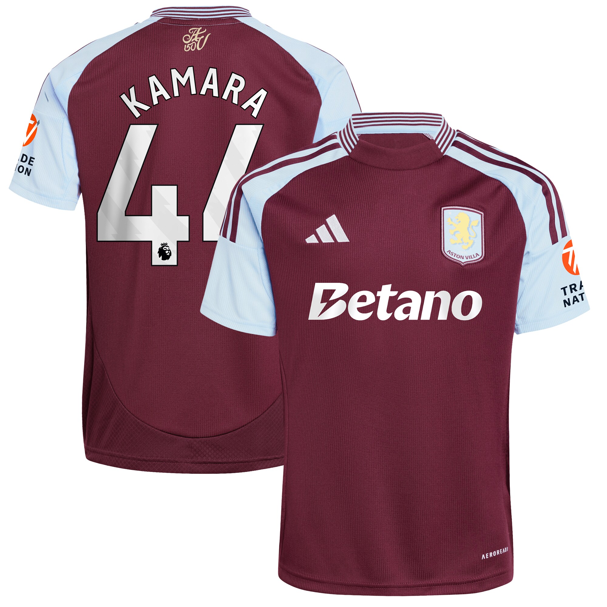 aston villa adidas home shirt 2024-25 with kamara 44 printing Collection | Official Aston Villa Shirts