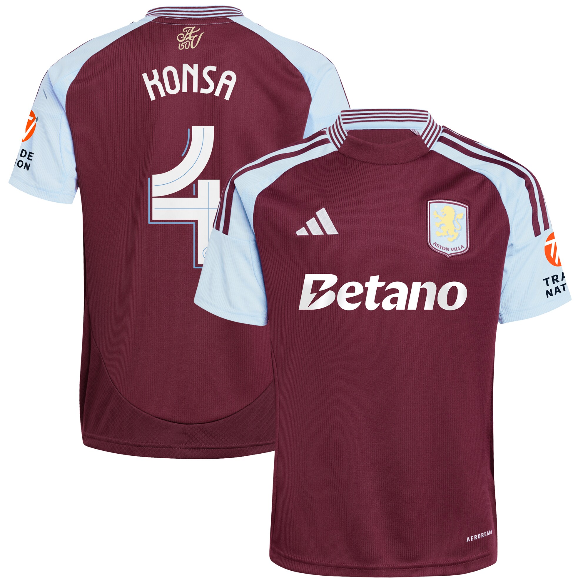 aston villa adidas home shirt 2024-25 with konsa 4 cup printing Collection | Official Aston Villa Shirts