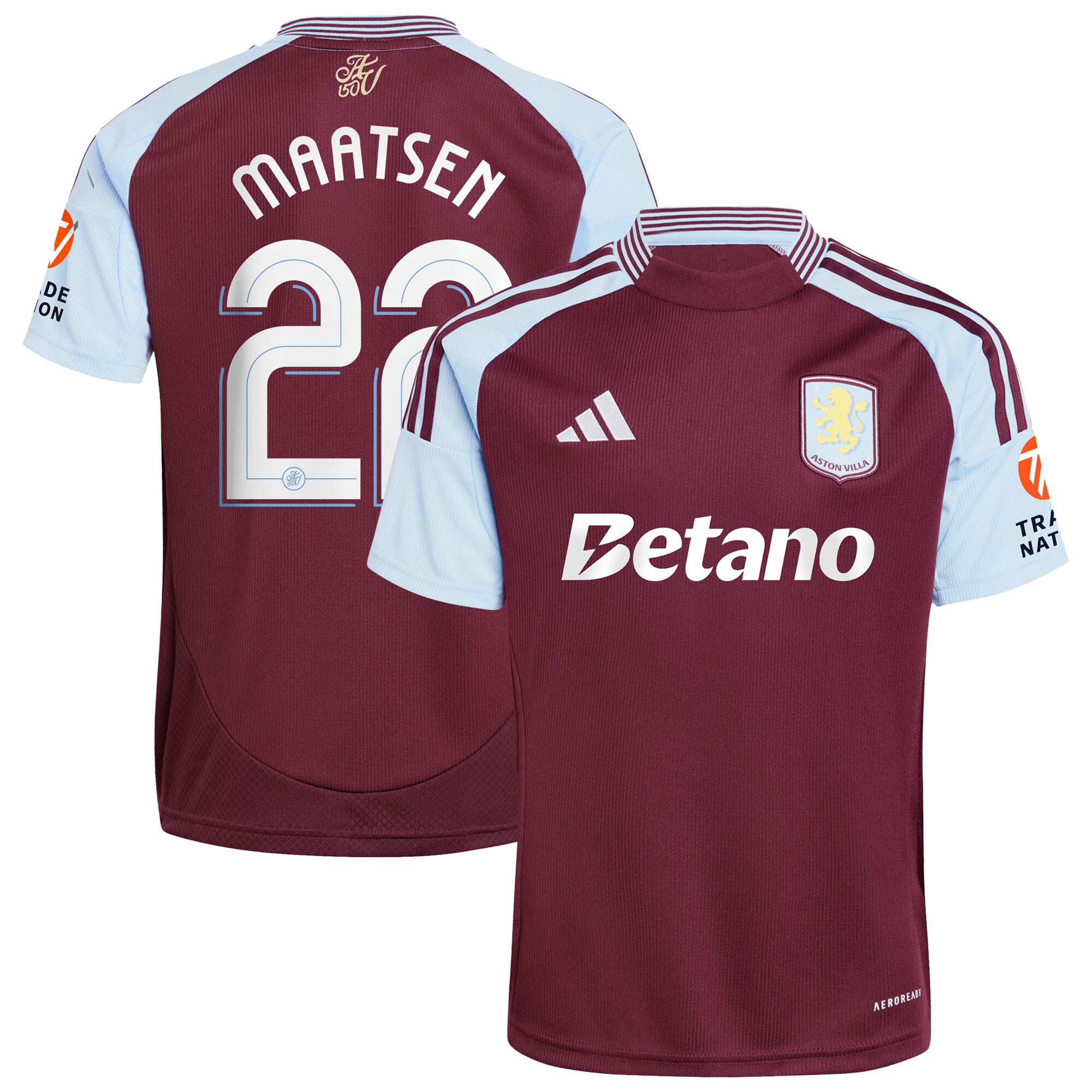 aston villa adidas home shirt 2024-25 with maatsen 22 cup printing Collection | Official Aston Villa Shirts