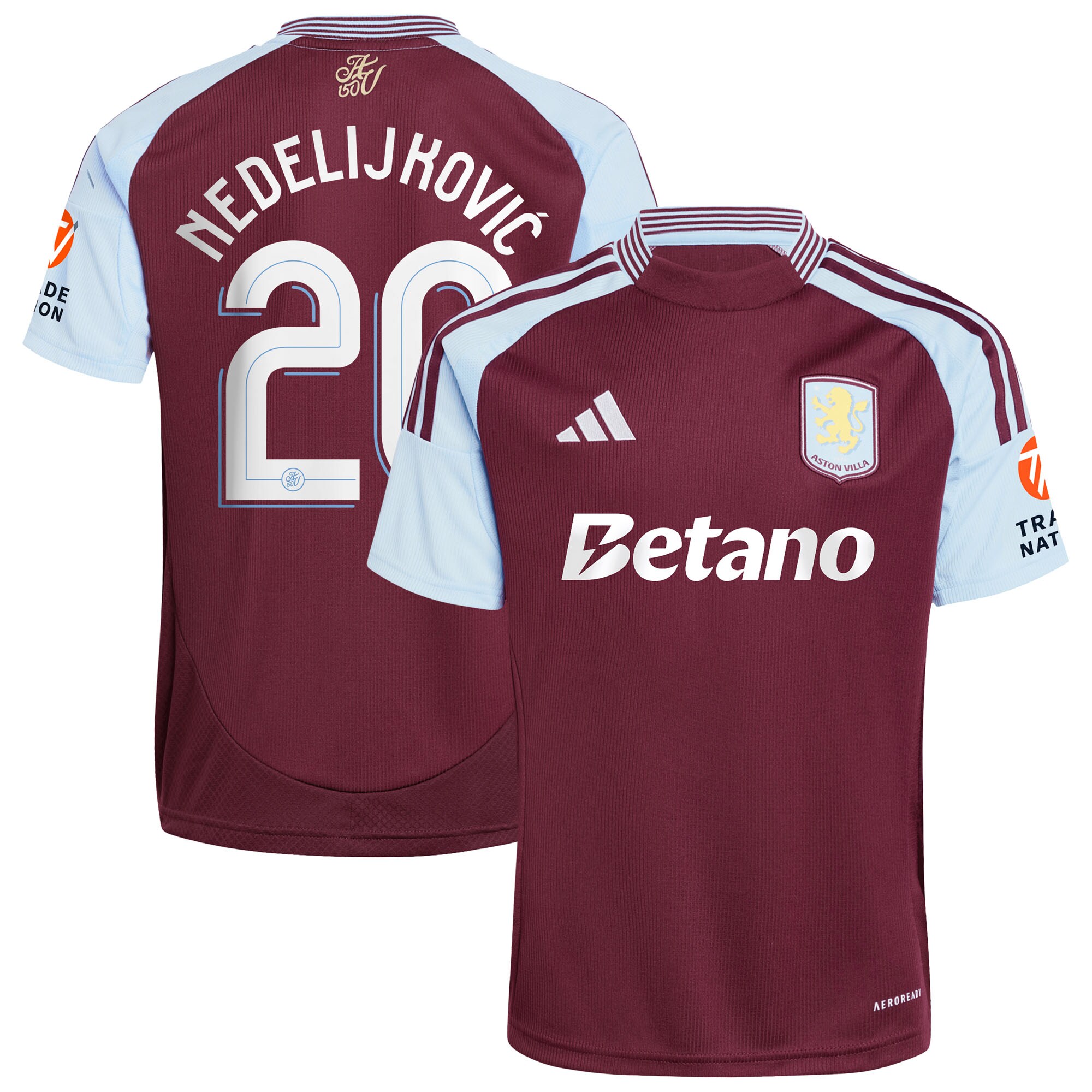 aston villa adidas home shirt 2024-25 with nedeljković 20 cup printing Collection | Official Aston Villa Shirts