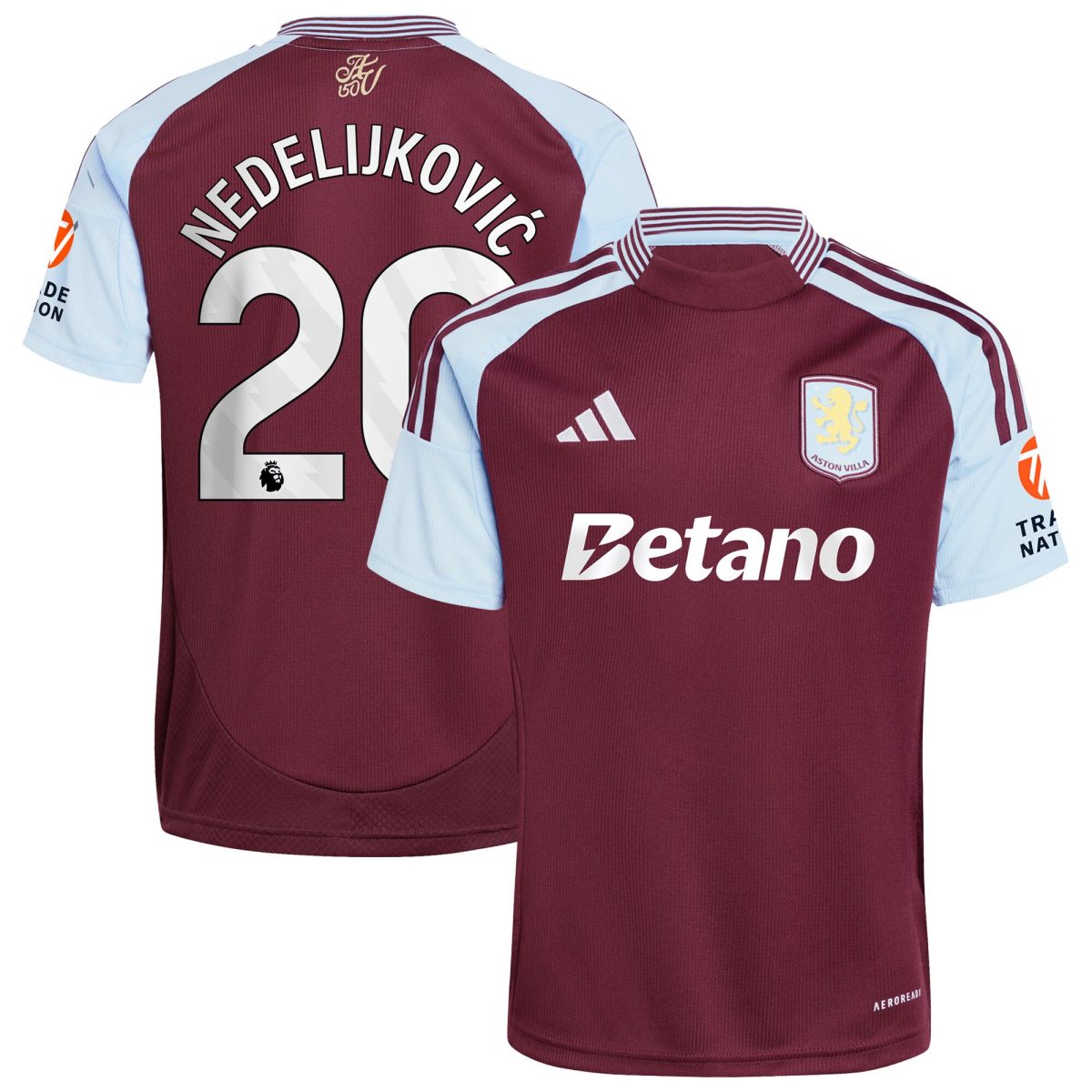 aston villa adidas home shirt 2024-25 with nedeljković 20 printing Collection | Official Aston Villa Shirts