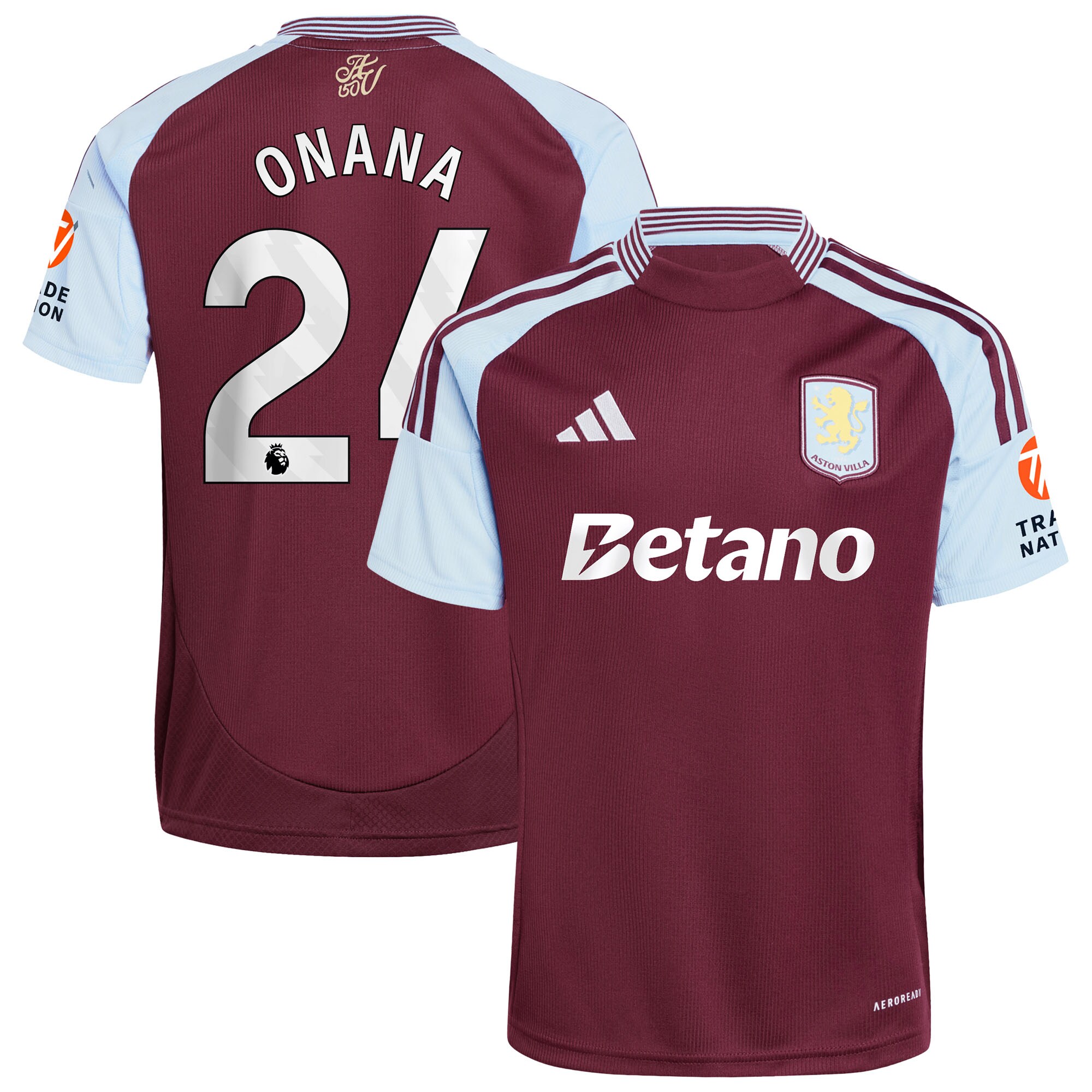 aston villa adidas home shirt 2024-25 with onana 24 printing Collection | Official Aston Villa Shirts