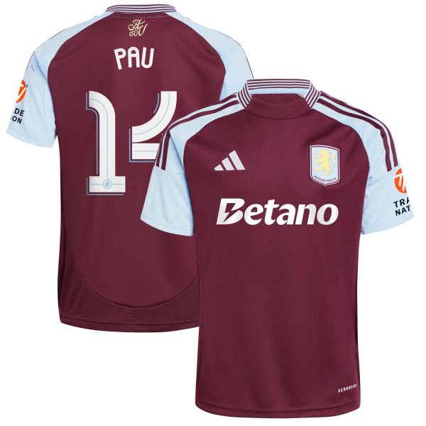 aston villa adidas home shirt 2024-25 with pau 14 cup printing Collection | Official Aston Villa Shirts