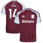 aston villa adidas home shirt 2024-25 with pau 14 printing Collection | Official Aston Villa Shirts