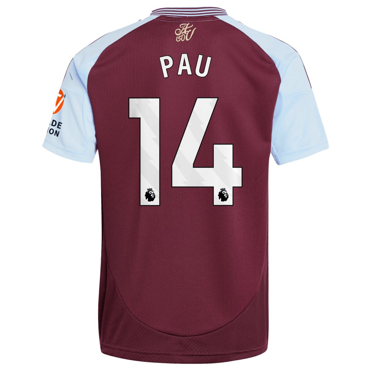 aston villa adidas home shirt 2024-25 with pau 14 printing Collection | Official Aston Villa Shirts