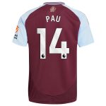 aston villa adidas home shirt 2024-25 with pau 14 printing Collection | Official Aston Villa Shirts