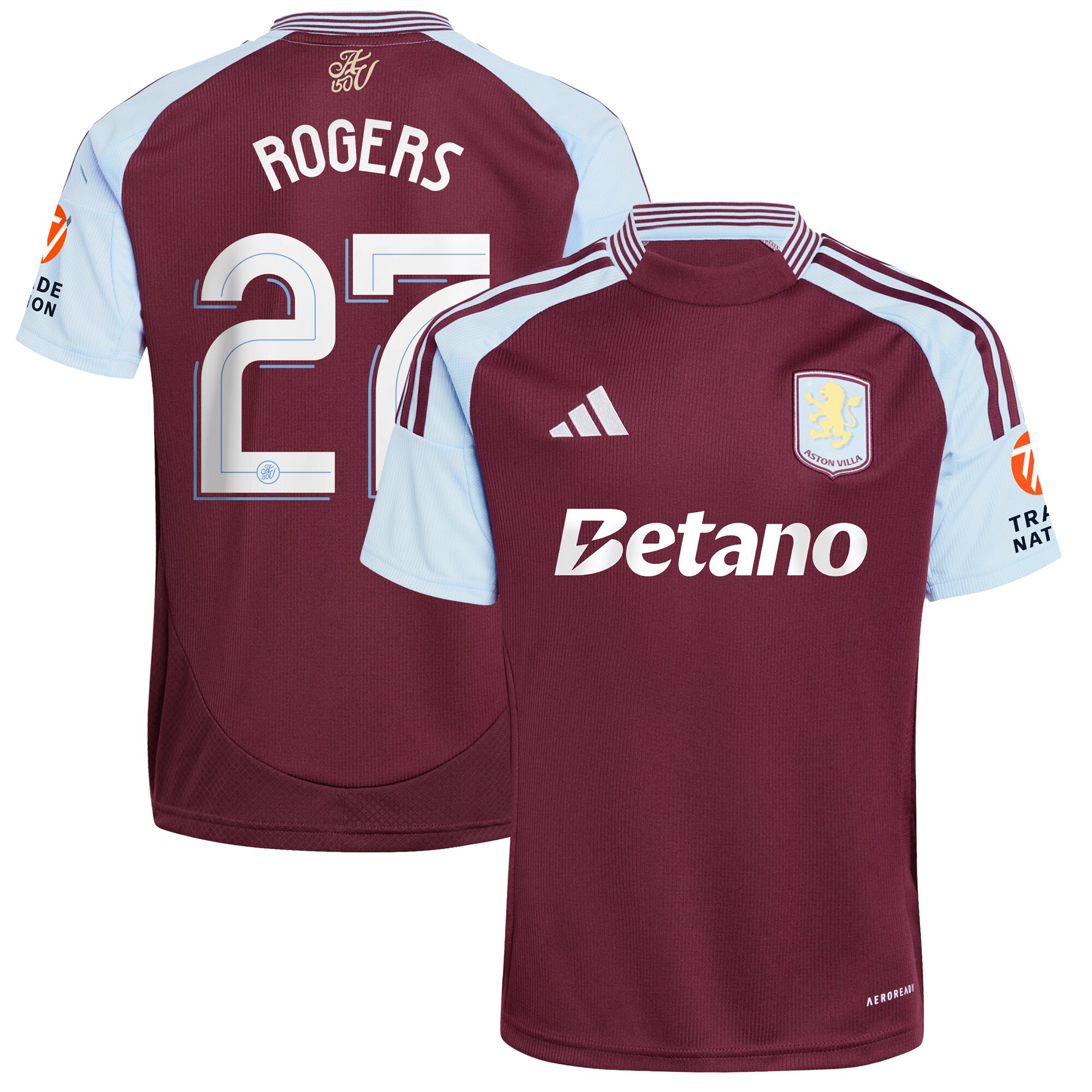 aston villa adidas home shirt 2024-25 with rogers 27 cup printing Collection | Official Aston Villa Shirts