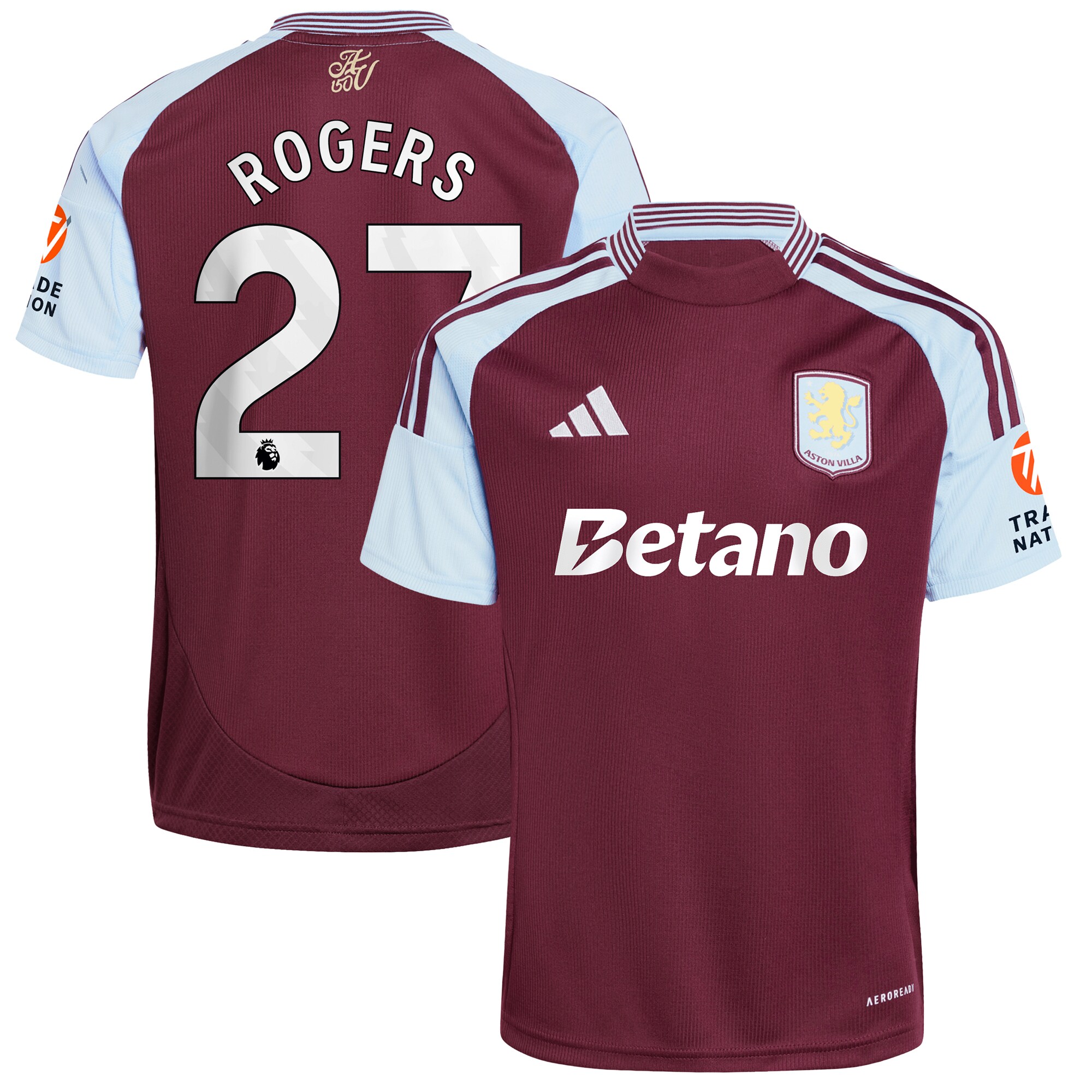 aston villa adidas home shirt 2024-25 with rogers 27 printing Collection | Official Aston Villa Shirts
