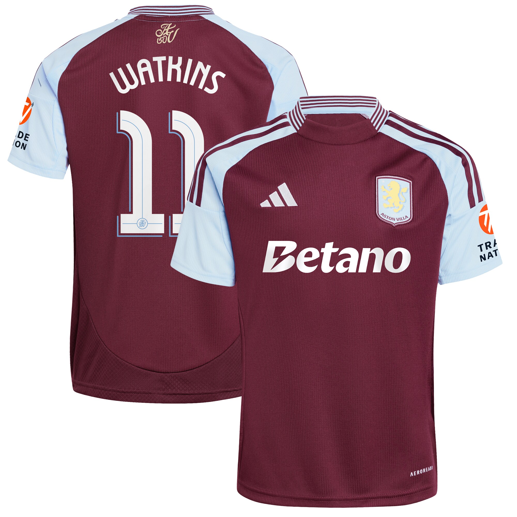 aston villa adidas home shirt 2024-25 with watkins 11 cup printing Collection | Official Aston Villa Shirts