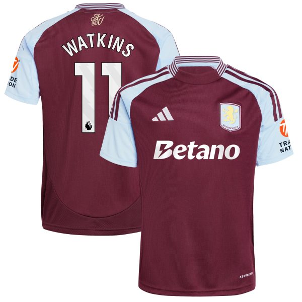 aston villa adidas home shirt 2024-25 with watkins 11 printing Collection | Official Aston Villa Shirts