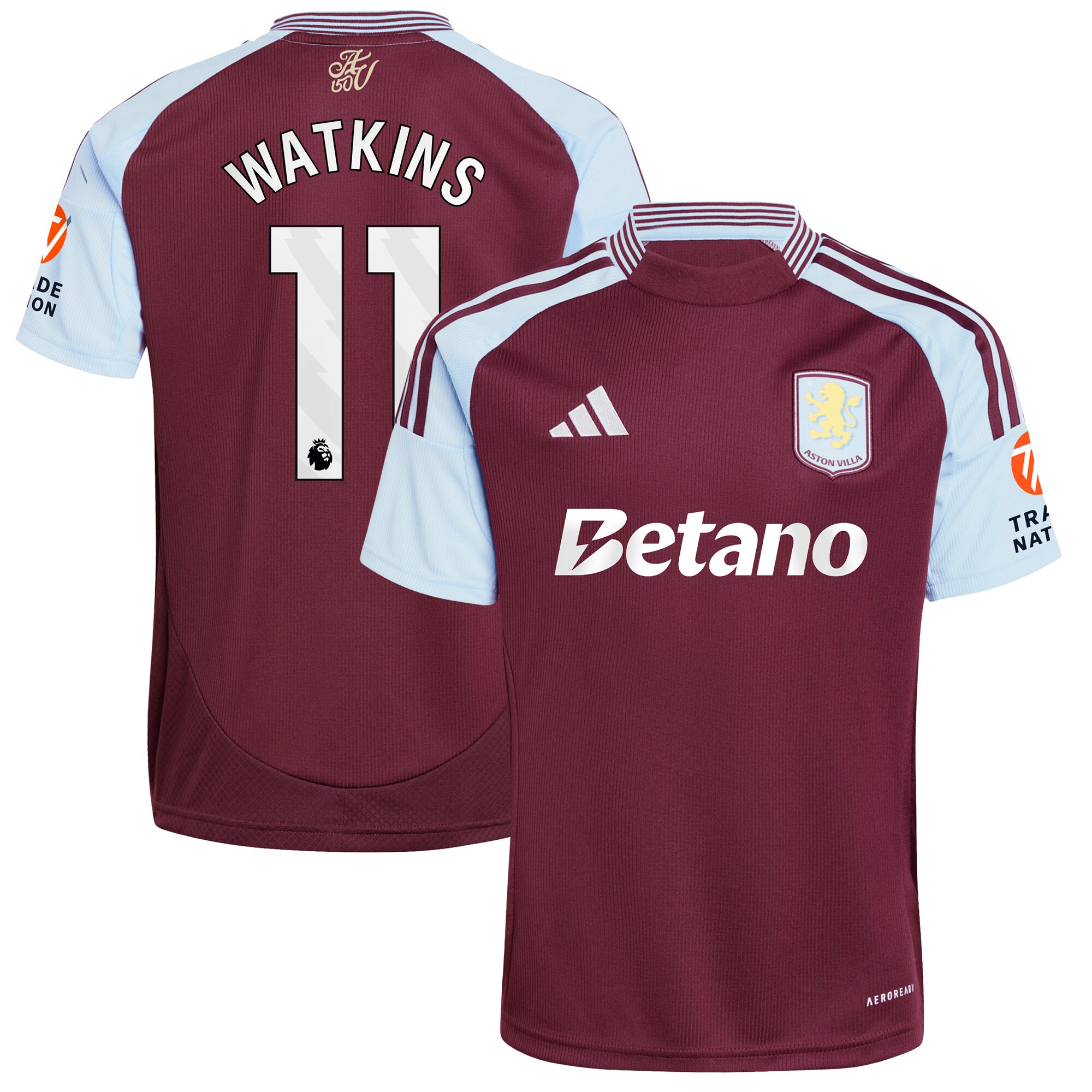 aston villa adidas home shirt 2024-25 with watkins 11 printing Collection | Official Aston Villa Shirts